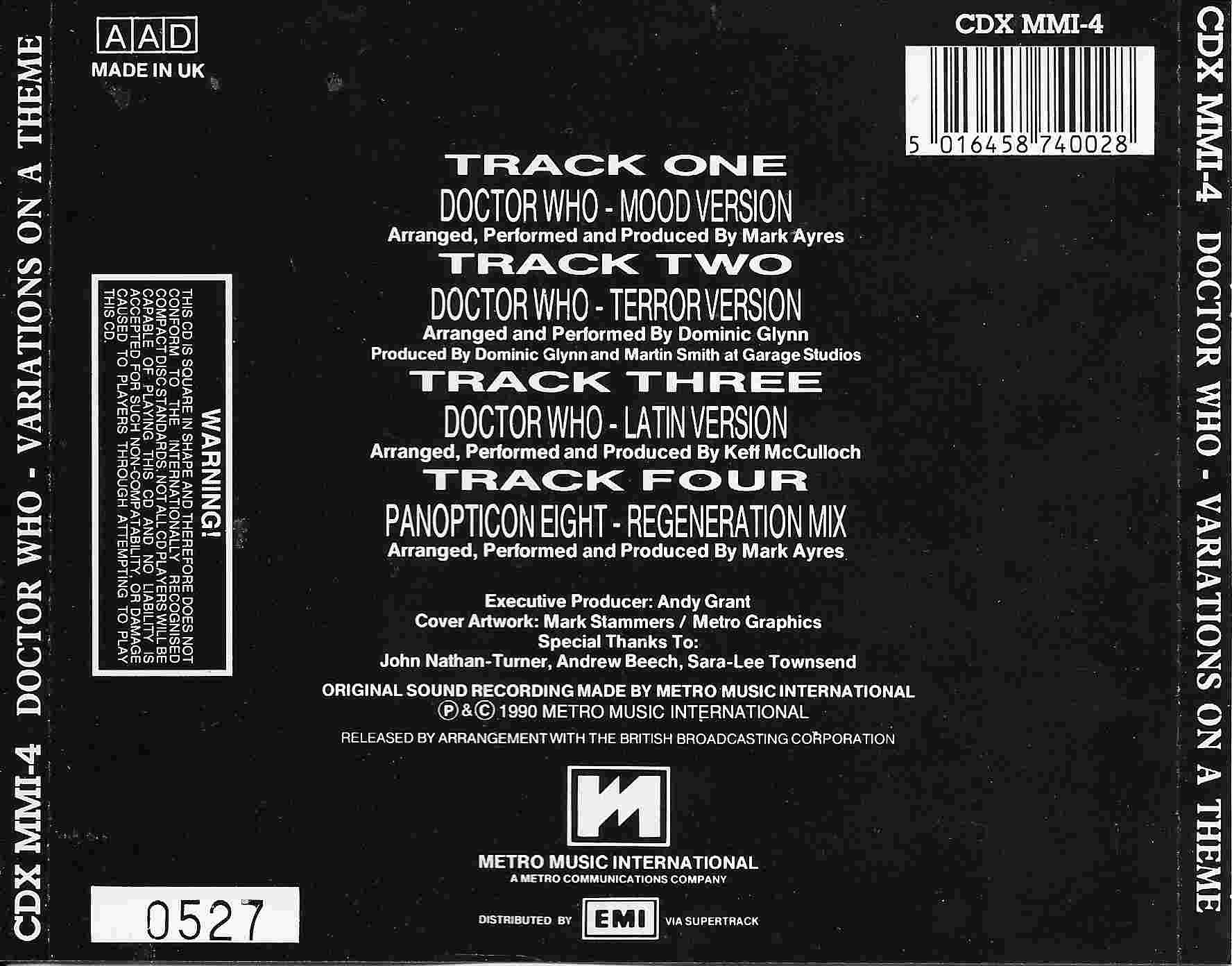 Back cover of CDX MMI - 4